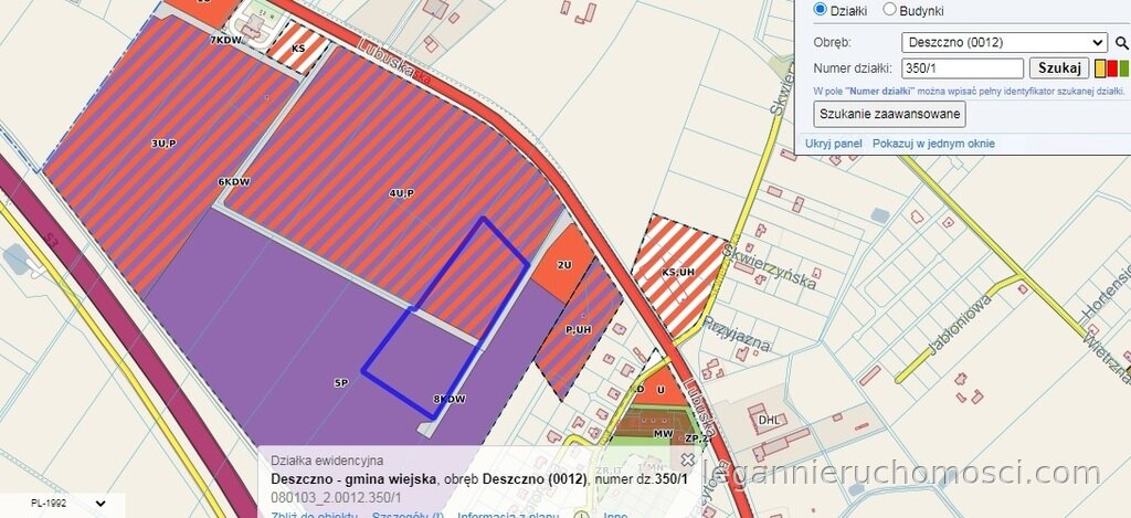 Działka, Deszczno