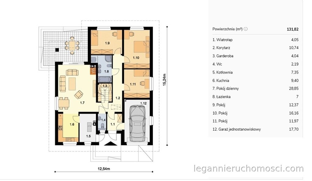 Dom, 4 pokoje, 131,82 m², Białcz