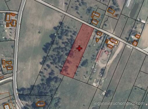 Działka, 1 370,00 m², Łośno
